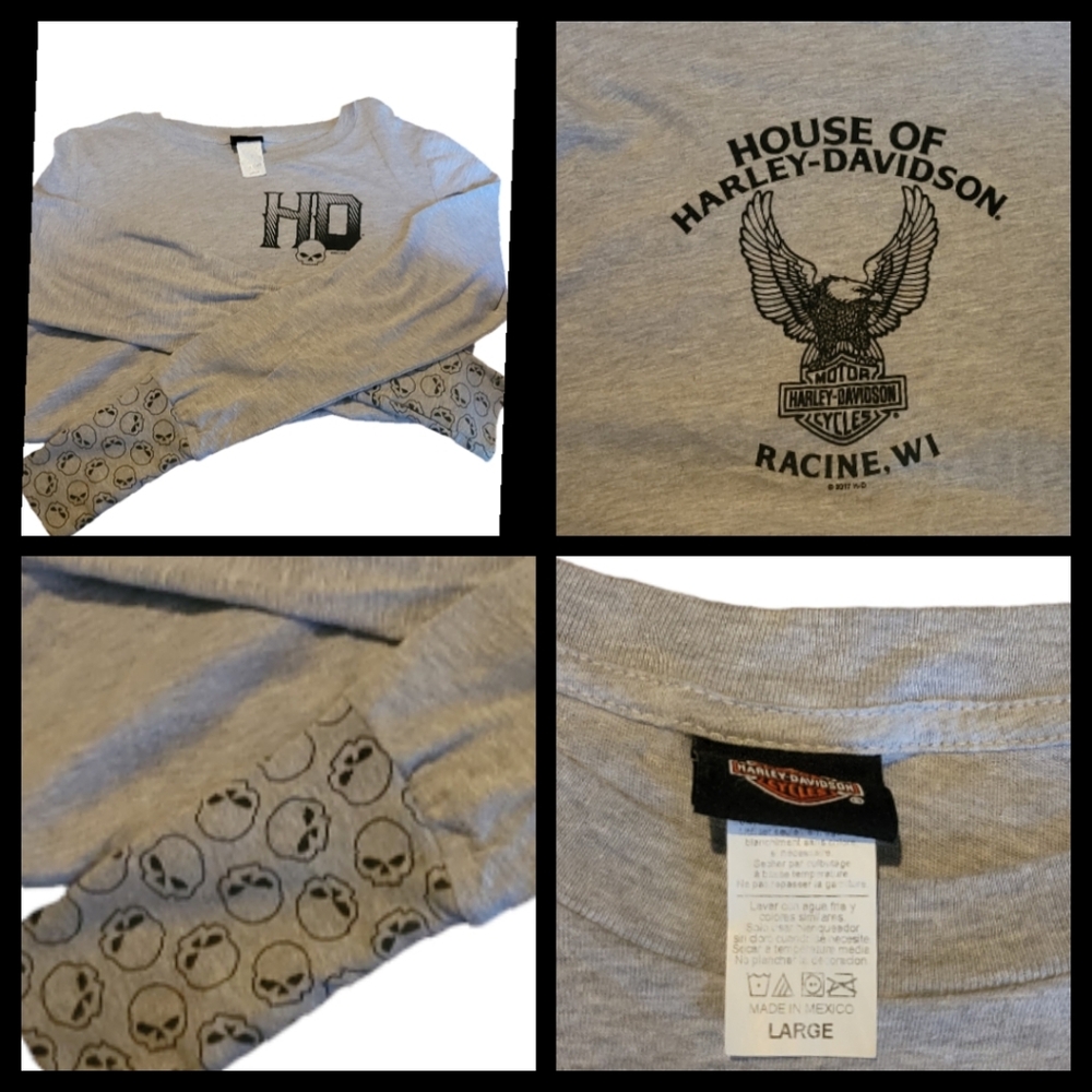 Not Midriff Ladies Harley Top Lg